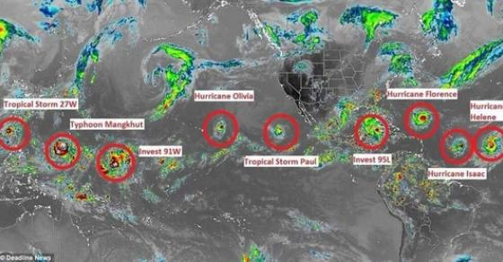 9 cơn bão xuất hiện cùng lúc, chuyên gia cảnh báo điểm “bất thường”