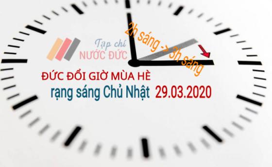 Đức đổi sang giờ mùa Hè vào rạng sáng ngày 29.03.2019