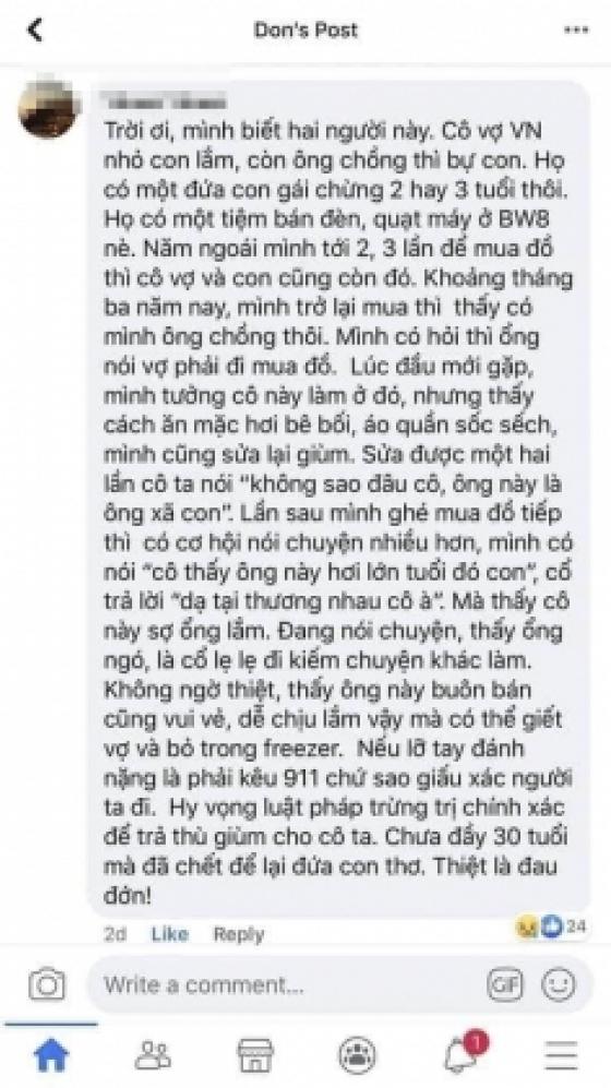 132 5 Chong Tay Sat Hai Vo Viet Roi Bo Vao Tu Lanh Nan Nhan Nhieu Lan Keu Cuu Tren Facebook