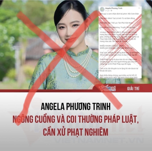 Angela Phương Trinh ngông cuồng và coi thường pháp luật, cần xử phạt nghiêm