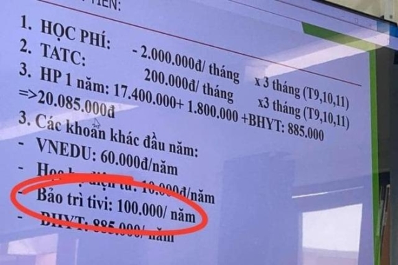 Trường học ở Đồng Nai thu tiền bảo trì tivi 100 nghìn/học sinh: Hiệu trưởng nói trường mới đổi tivi